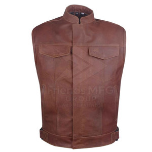 Chaleco Clásico de Cuero Casual de Invierno con Diseño de Botones al Frente, Transpirable y Ecológico, Prenda Exterior Duradera para Hombre - Product Image 2