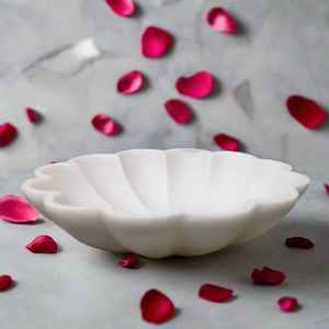 Premium Modern Natural <b>White</b> Urli <b>Marble</b> <b>Round</b> Multi-Functional Serving Bowl for Kitchen <b>Dining</b> <b>Table</b> Ramadan Diwali Occasions - Product Image 3