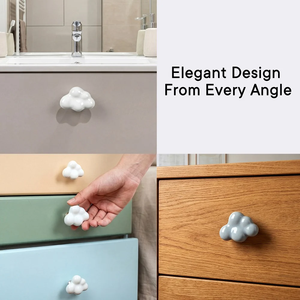 Wholesale Handmade <b>Ceramic</b> Cloud <b>Knobs</b> Pastel Drawer Cabinet Door Pulls Kids Nursery Furniture Decorative Handles - Product Image 5