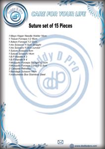 ชุดฝึกเย็บสแตนเลสสตีลจากเยอรมัน15ชิ้นเครื่องมือผ่าตัดของนักเรียนทางการแพทย์มาตรฐานความปลอดภัย - Product Image 2