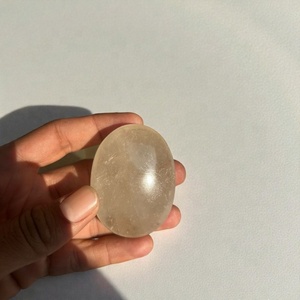 Pierre de paume en quartz fumé naturel en gros, polie et roulée, cristal traditionnel pour la décoration de la maison, la guérison, la méditation et l'énergie - Product Image 4