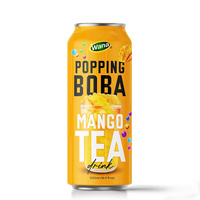 Hoge Kwaliteit Frisdranken Gratis Ontwerp Label 250/330/500Ml Aardbeiensap Thee Met Popping Boba Verpakt In Fles