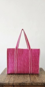 Bolsa de mano acolchada de algodón, hecha a mano, ecológica, reutilizable, para compras, artículos diarios y viajes, a precio de mayorista. - Product Image 3