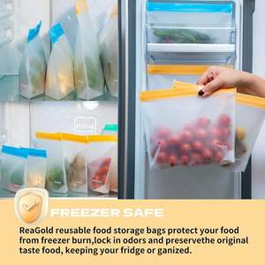 Juego de 6 Bolsas Reutilizables para Almacenamiento de Alimentos con Cierre Hermético, Libres de BPA, de Plástico PP/PE y Silicona, Aptas para Congelador, para Conservar Sándwiches - Product Image 3