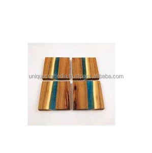 Posavasos de resina epoxi de madera para Decoración de mesa al por mayor, posavasos de madera para bebidas al mejor precio - Product Image 1