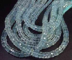 Cuentas de Topacio Azul Natural de Primera Calidad, 6mm, Facetadas, Transparentes, Hilo de 16 Pulgadas, Forma Heishi, Separadores de Neumáticos, Marca Gems Valley, DIY - Product Image 3