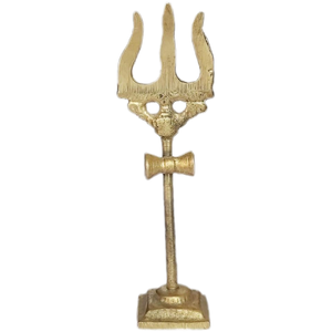 Brass Trishool Trident Lord Shiva Mahadev's Mythological for <b>Home</b> <b>Temple</b> Decor - Product Image 1