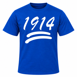 T-shirt graphique Phi Beta Sigma bleu roi 1914 pour homme, impression personnalisée du numéro blanc, manches courtes, col rond, coton décontracté, fraternité - Product Image 3