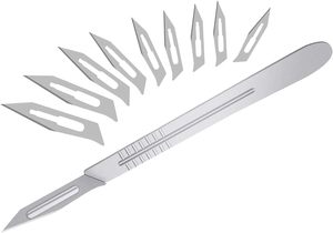 Cuchillo Quirúrgico Reutilizable para Hospital, Mango de Acero Inoxidable, Hoja Desmontable Manual N.° 3, N.° 4, N.° 7, Certificado CE, Clase II - Product Image 4