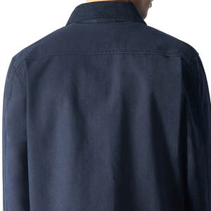 เสื้อแจ็คเก็ตผู้ชายสีขาวมีฮู้ดกันลม ผ้าแคนวาสเนื้อนุ่ม ซิปปิดด้านหน้า มีโลโก้ สไตล์ลำลอง โพลีเอสเตอร์ ทรงปกติ - Product Image 6