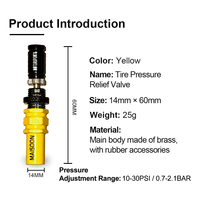 MAISOON Kit de dégonflage automatique des pneus 4 pièces, 10-30 PSI, valve de dégonflage réglable à arrêt automatique pour 4x4, tout-terrain, Jeep, SUV, camion