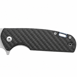 Folding Pocket Knives with Carbon Fiber Pattern Handle Satin Finish Wide Blade Thumb Opening Slot and Ergonomic Grip Everyday - Product Image 3