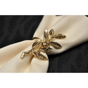 Silver Maple Leaf <b>Napkin</b> <b>Ring</b> For Table Decoration Restaurant Supplies Dinner Tableware Accessories Hand Casted Technique - Product Image 4