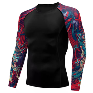 Rashguards de MMA Personalizados con Estampado Digital en Spandex para Hombre, Manga Larga, Alta Calidad, en Venta - Product Image 1