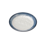 Assiette à dîner en mélamine résistante au lave-vaisselle, design lignes bleues, 8 pouces, assiette ronde, vaisselle élégante pour restaurant, hôtel, usage domestique
