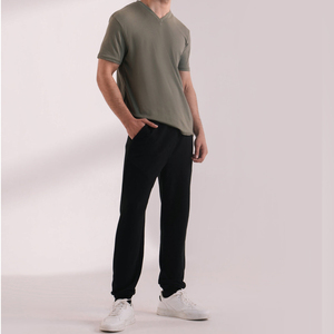 T-shirts pour hommes à manches courtes, coupe ample, couleur unie, 100% coton, anti-boulochage, avec logo personnalisé imprimé sur le devant, très vendus - Product Image 6