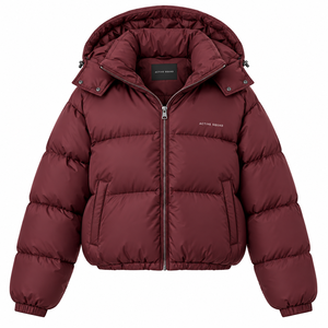 Chaqueta Acolchada de Burbujas para Mujer de Alta Calidad, con Logotipo Personalizado, Corte Ajustado, Casual, Otoñal, Ecológica, con Cuello Alto y Cálida - Product Image 1