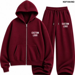 Conjunto de Sudadera y Pantalones de Chándal de Algodón French Terry, Fabricante OEM, Personalizado, Marca Privada, Venta al Por Mayor - Product Image 1