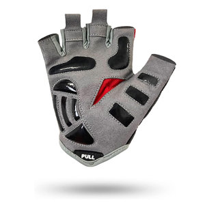 Gants de fitness demi-doigts en maille rouge, unisexe, à enfiler, pour l'entraînement en salle de sport - Product Image 3