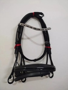 อานม้าหนังสีดำสำหรับเดรสสาจ พร้อมสายรัดจมูกแบบ Patent Crank มีทุกขนาด คุณภาพและราคาส่งออก พร้อมจำหน่ายจากโรงงานโดยตรง - Product Image 2