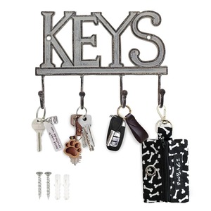Metal <b>Keys</b> Words <b>Key</b> Holder Perfect For Home Decor Entryway <b>Wall</b> Organizer <b>Keys</b> Mail And Small Items Storage From India - Product Image 1