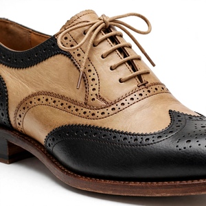 Best-Selling <b>Men's</b> Genuine Leather <b>Shoes</b> Pointed Toe Lace-up Solid Color Office Career All Seasons Export From Bangladesh - Product Image 4