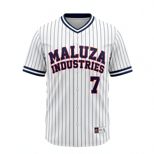 Uniforme de Béisbol Personalizado de Alta Calidad con Impresión por Transferencia de Calor, Jersey de Poliéster Transpirable y Antibacteriano, Pantalones a Juego para Equipo - Product Image 1