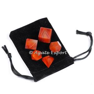 Seven Chakra Long Veet Pouch avec Agate Sculptée Gemstone Feng Shui Style Home Decoration Gravé Healing Pattern for Love - Product Image 5