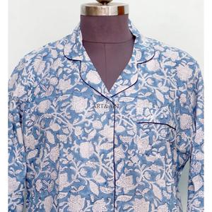 Vestidos Casuales Bohemios Indios para Mujer, 100% Algodón, Tejido de Punto, Estampado Floral, Manga Larga, Cuello en V, Ajustado, Ecológico, Lavable, con Botones, de Secado Rápido - Product Image 3