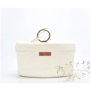 Multi Functional Natural Rattan Jute Yarn Eco-Friendly Food <b>Storage</b> Basket Set Handmade Woven Organizer for Home <b>Storage</b> - Product Image 2