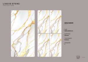 Panel de Porcelana Brillante Iluminado Elegante de 600x1200mm 60x120cm 24x48 Pulgadas, Acabado de Diseño de Gran Formato para Entornos de Lujo - Product Image 5