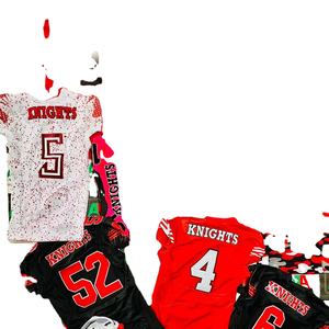 Fútbol americano Jersey bordado de talla grande transpirable estirable sublimación pantalones manga corta fotos reales buena gente - Product Image 1