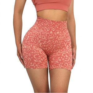 Sublimation <b>Athletic</b> Yoga Running Gym Shorts Women Summer Beach Board shorts with Leopard Print Sublimation Swim Trunks - Product Image 2