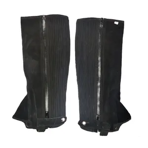 Wholesale High performance suede Leather Chaps black brown custom Horse racing riding equipment lightweight accessories