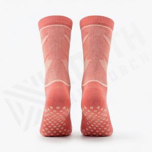 Athletic Premium <b>Grip</b> <b>Socks</b> Custom Crew Yoga Breathable Performance Durable Soft Gym Workout Pilates Customized Color Fit Pair - Product Image 2