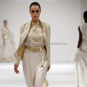 Latest and Unique Look Caftan Coat Style Top and Short Bottom <b>With</b> Embroidery and <b>Belt</b> <b>With</b> Tassal - Product Image 1
