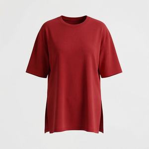 Camiseta Extra Grande de Algodón para Mujer, Bordado, Impresión en Serigrafía, Logotipo Personalizado, Atuendos Elegantes, Color Personalizado, Ropa Casual de Calle, Moda - Product Image 1