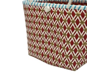 Sac fourre-tout en plastique tissé à motifs de qualité supérieure et sac fait main, élégant et chic, sac à main décontracté pour femmes, idéal pour l'été - Product Image 3