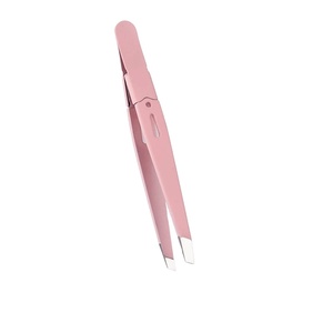 Pinzas para cejas, belleza colorida para el cabello, extractor de pelos finos, pinzas para cejas inclinadas de acero inoxidable, herramientas de maquillaje - Product Image 1
