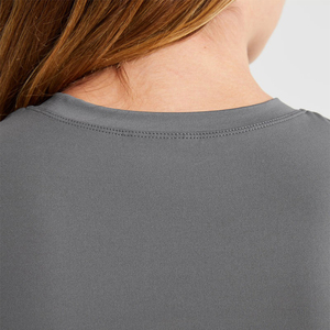 Camiseta de Punto de Manga Corta para Mujer, Color Sólido, Corte Regular, Transpirable, Antihumedad, Antiarrugas, Secado Rápido, Deportiva, Venta al Por Mayor - Product Image 5