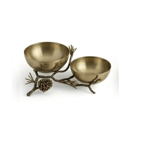 Cuencos Metálicos con Diseño de Piñas, Estilo Retro Pulido para Servir y Decorar, Cuenco de Servir Más Popular - Product Image 3