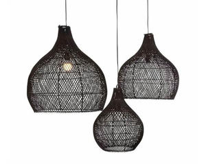 Lampe suspendue en rotin tressé, style rustique, pour salon, cuisine, bureau, couloir, bistrot - Product Image 1