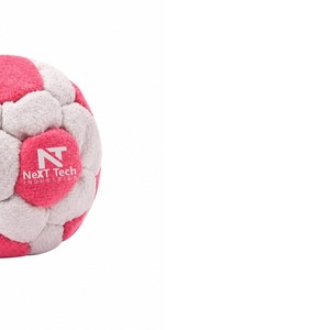 Hacky sack Pink and White Plush Soft Toy for Kids Playtime <b>Fun</b> - Product Image 2