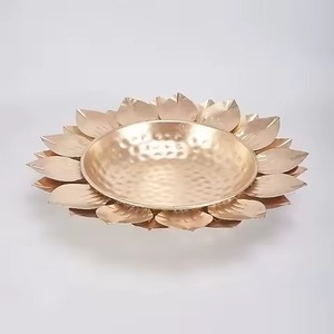 Traditional Craft Metal Urli Bowl Floating Diya Water Bowl Brass Finish Urli for <b>Temple</b> Decor - Product Image 4