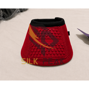 Customized <b>Red</b> Neoprene Luxury Horse Protective Boots Breathable Solid Color Velcro Strap Leg Guard - Product Image 4