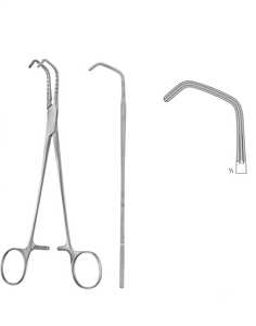เครื่องมือผ่าตัดแบบใช้มือ OEM สแตนเลสสตีลคุณภาพสูง DeBakey-Beck Vena-Cava Clamps ขนาด 20.5 ซม. ได้รับการรับรองมาตรฐาน CE ระดับ Class I - Product Image 1