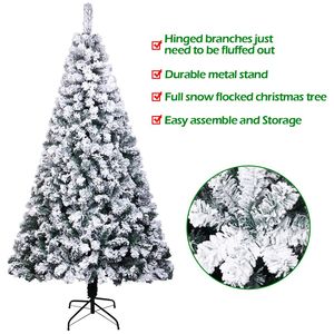 Albero di Natale in PVC floccato da 180 cm con 750 rami automatici, modello YS - Product Image 5