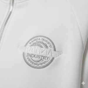 RANZIA Sudadera con capucha pesada para hombre, estilo vintage, con cremallera, lavado ácido, pedrería, streetwear - Product Image 5