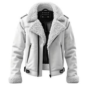 Custom Unisex <b>Shearling</b> <b>Bomber</b> <b>Jacket</b> Winter Warm Polyester Casual Mens Fur Collar <b>Jacket</b> OEM Custom Logo Wholesale - Product Image 1