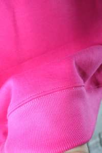 ALETA HOT PINK <b>Mock</b> <b>Neck</b> Sweatshirt 100% WHITE Applique Embroidery wide <b>neck</b> Sweatshirt Finer Threads - Product Image 5